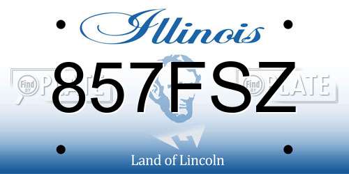 857FSZ Illinois License Plate
