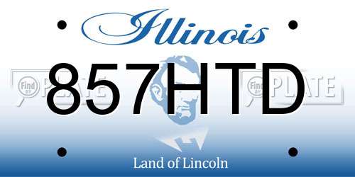 857HTD Illinois License Plate