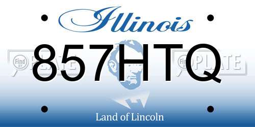 857HTQ Illinois License Plate