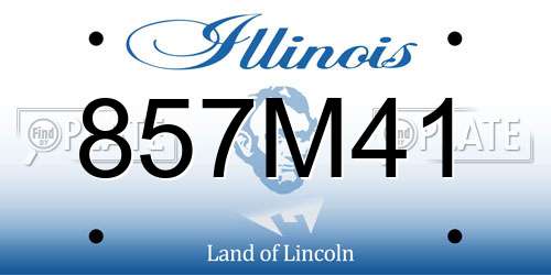 857M41 Illinois License Plate