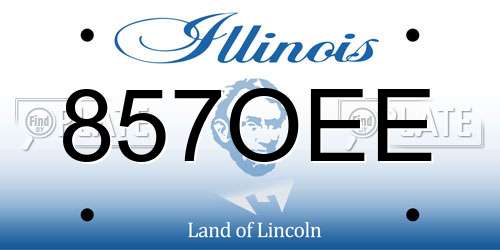 857OEE Illinois License Plate