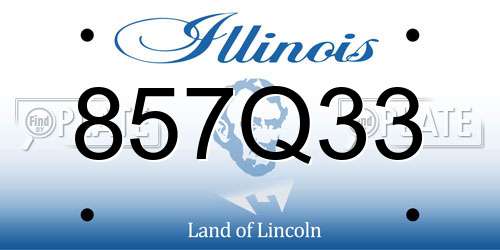 857Q33 Illinois License Plate