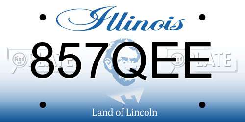 857QEE Illinois License Plate