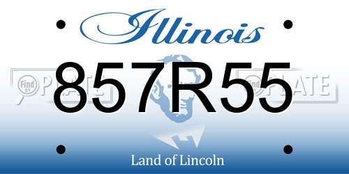 857R55 Illinois License Plate
