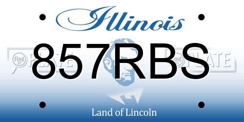 857RBS Illinois License Plate