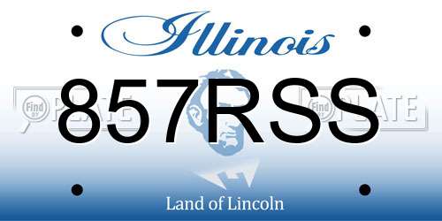 857RSS Illinois License Plate