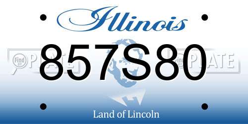 857S80 Illinois License Plate