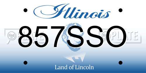 857SSO Illinois License Plate