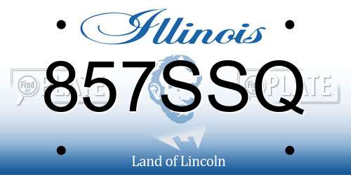 857SSQ Illinois License Plate