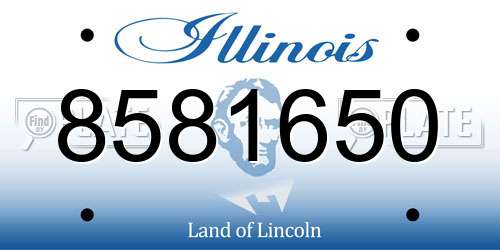 8581650 Illinois License Plate
