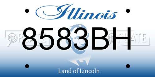 8583BH Illinois License Plate