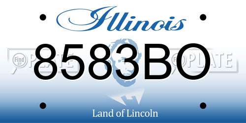 8583BO Illinois License Plate