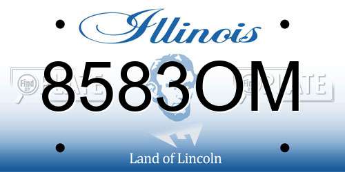 8583OM Illinois License Plate