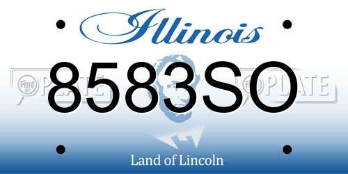 8583SO Illinois License Plate