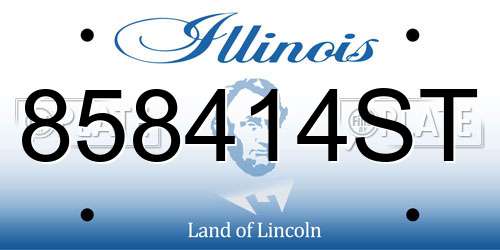 858414ST Illinois License Plate