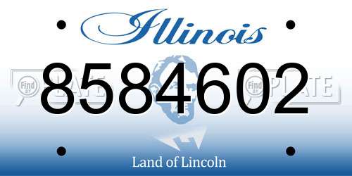 8584602 Illinois License Plate
