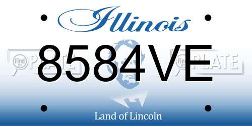 8584VE Illinois License Plate