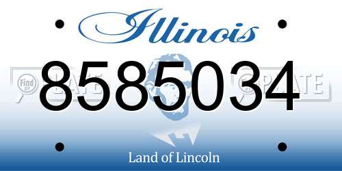 8585034 Illinois License Plate