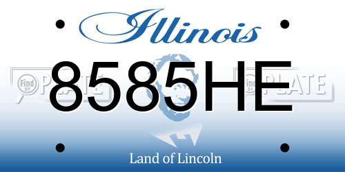 8585HE Illinois License Plate