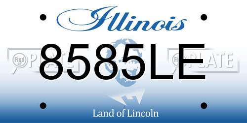 8585LE Illinois License Plate