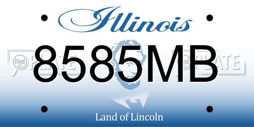 8585MB Illinois License Plate