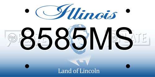 8585MS Illinois License Plate