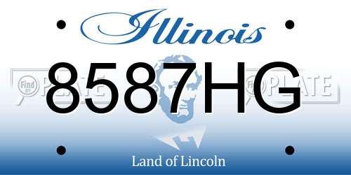 8587HG Illinois License Plate