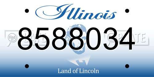 8588034 Illinois License Plate