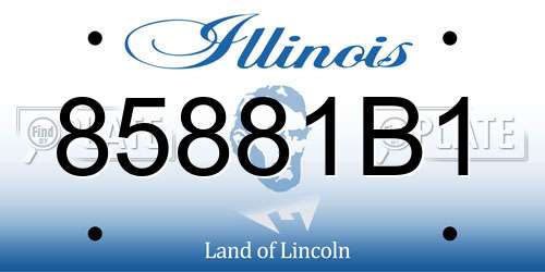 85881B1 Illinois License Plate