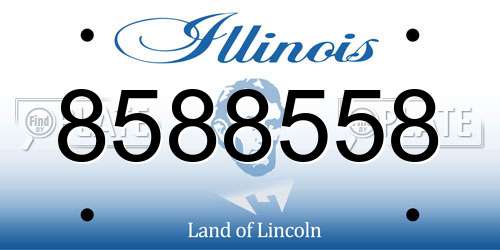 8588558 Illinois License Plate