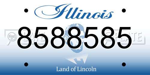 8588585 Illinois License Plate