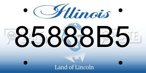 85888B5 Illinois License Plate