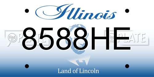 8588HE Illinois License Plate