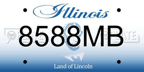 8588MB Illinois License Plate