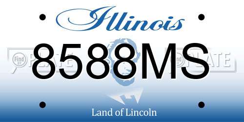 8588MS Illinois License Plate