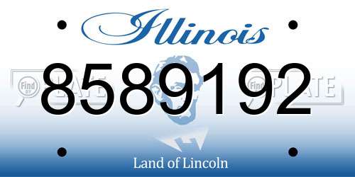 8589192 Illinois License Plate