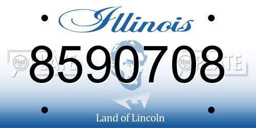 8590708 Illinois License Plate