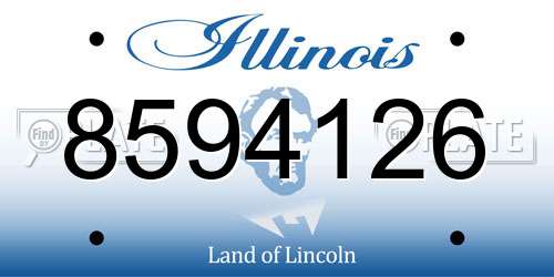 8594126 Illinois License Plate