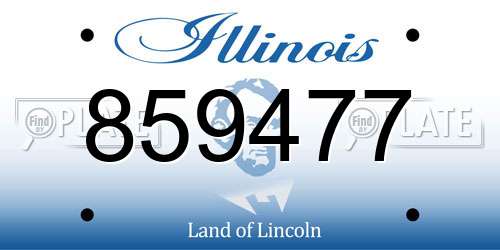 859477 Illinois License Plate