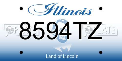 8594TZ Illinois License Plate