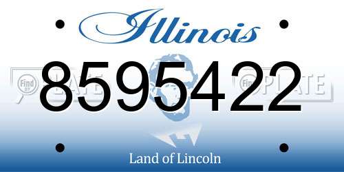 8595422 Illinois License Plate