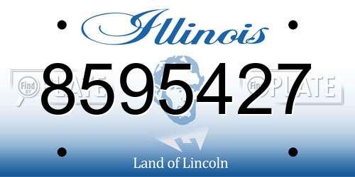 8595427 Illinois License Plate