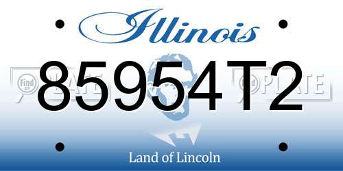 85954T2 Illinois License Plate
