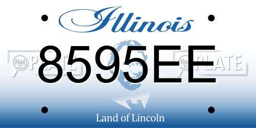 8595EE Illinois License Plate