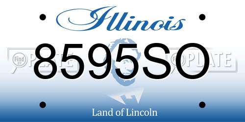 8595SO Illinois License Plate