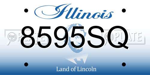 8595SQ Illinois License Plate