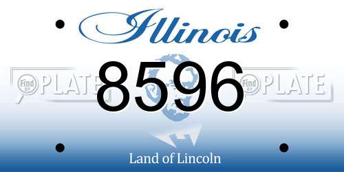 8596 Illinois License Plate
