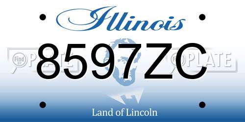 8597ZC Illinois License Plate