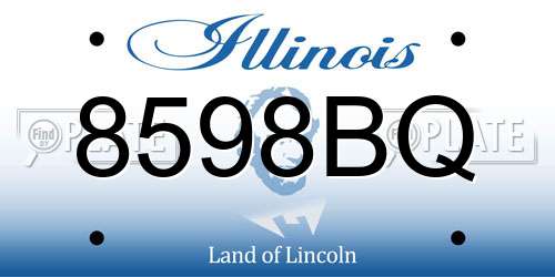 8598BQ Illinois License Plate
