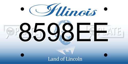 8598EE Illinois License Plate